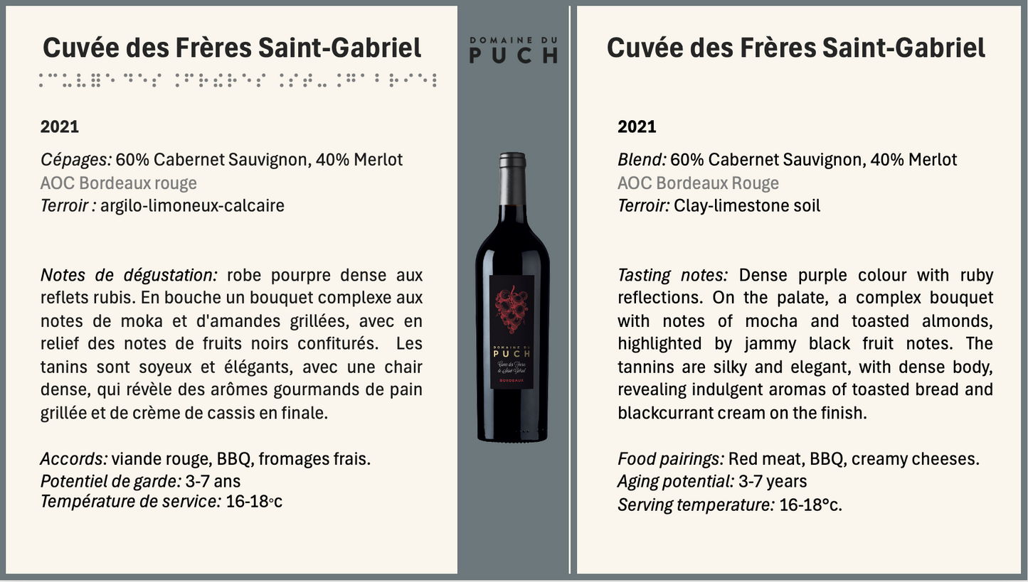 Cuvée prestige, des frères de Saint Gabriel
